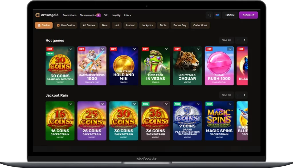 CrownGold Casino App for PC