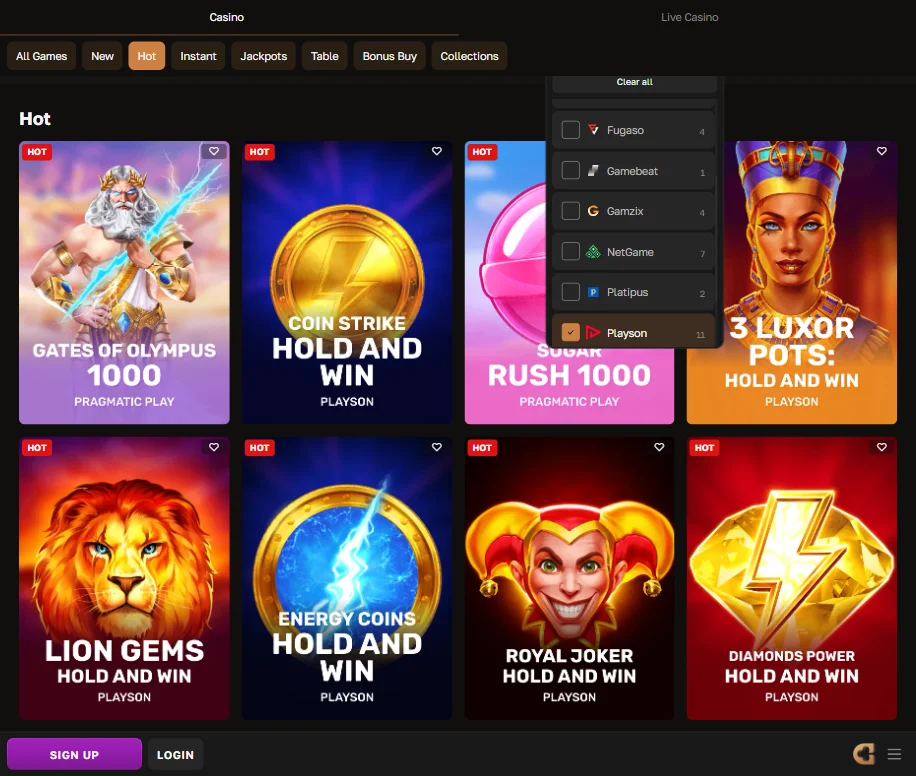 CrownGold Game Providers