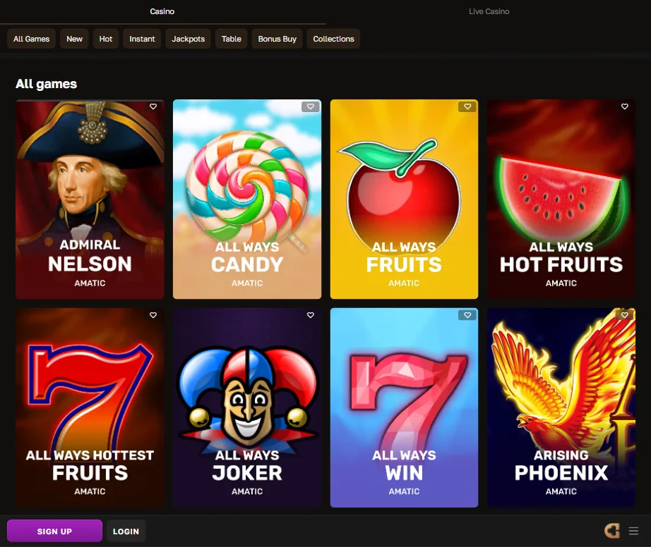 CrownGold Casino Games and Pokies