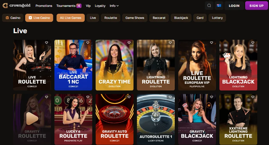 CrownGold Live Casino